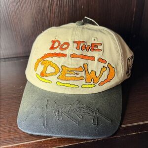 Arket Tan and Black Cap with Graphic Design